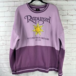 Disney Tangled Rapunzel Womens Go Live Your Dreams Purple BoxLunch Crewneck | L